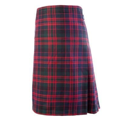 Mens 8 Yard Deluxe Tartan Kilt | Macdonald | Poly-Viscose | Adjustable leather Straps