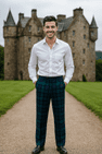 Mens Black Watch Tartan Trousers - Regular fit - Expandable Waist - checkered - Scottish Plaid Gift