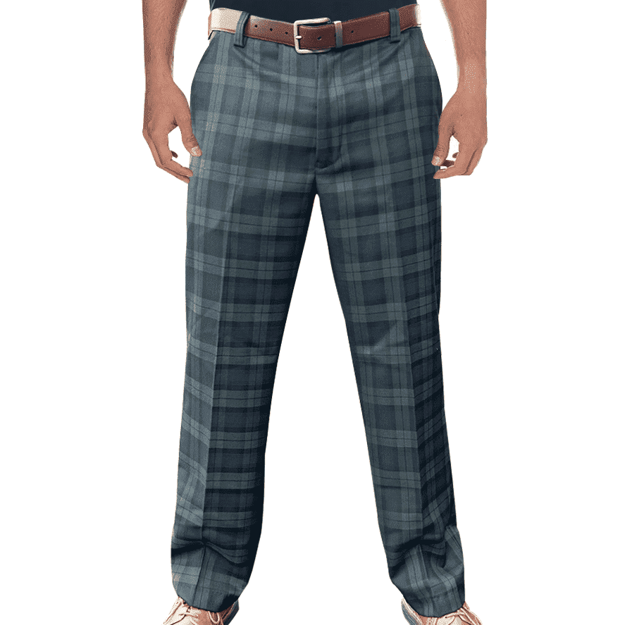 Mens Vintage Retro Mod Blackwatch Slim Skinny Fitting Tartan Trousers (JM1650) E - Foto 14