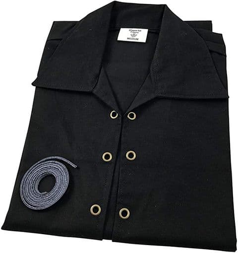 Mens Scottish Classic Traditional Jacobite Black Ghillie Kilt Shirt New