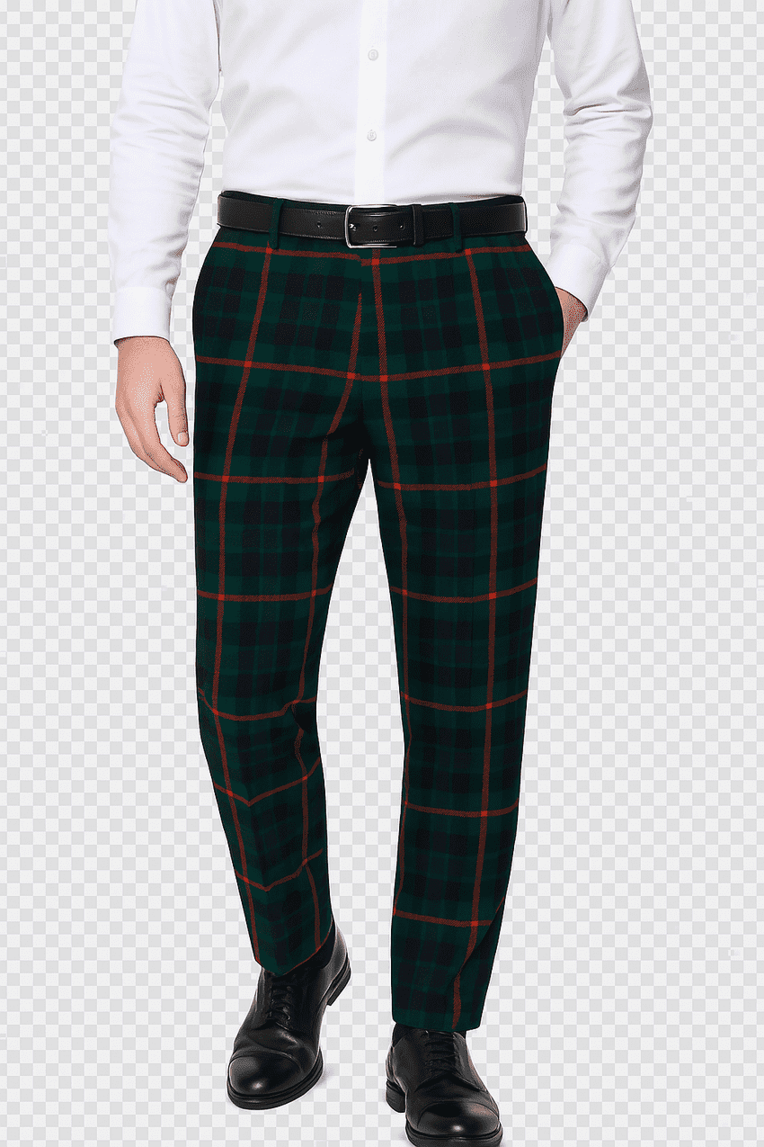Mens Tailored fit trousers - Scottish  Gunn Tartan - Chinos Golf Trouser - wedding Gift