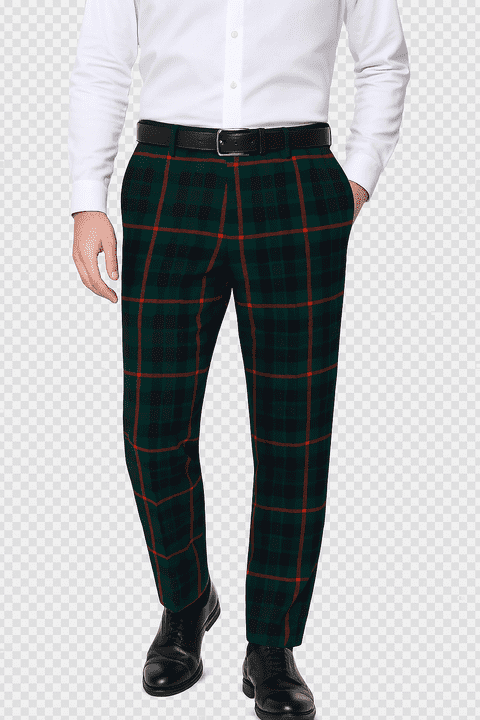 Mens Tailored fit trousers - Scottish Gunn Tartan - Chinos Golf Trouser - wedding Gift