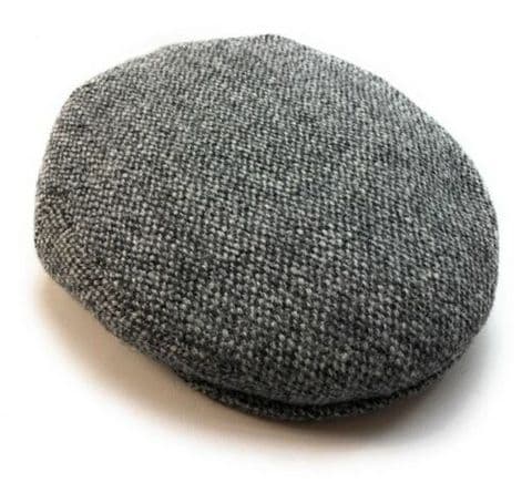 Mens Wool Blend Grey Fleck Flat Cap New 4302/33