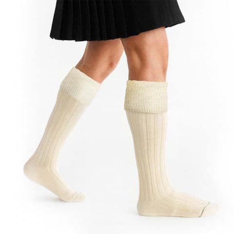 Merino Wool Kilt Hose Socks Made in Scotland - Mens Knee high traditional chunky wool socks - Gift