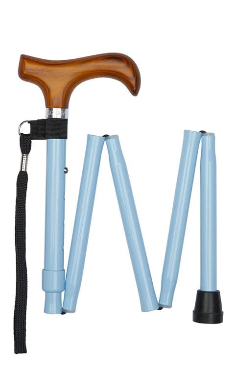 Mini Pastel Folding Walking Stick - Adjustable, Lightweight, 5-Section, Fits in Handbag, 100kg Limit