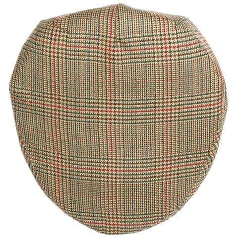 Minto Estate Check Barnton Flat Cap - Lightweight 100% Wool Tartan, Sizes S-XL