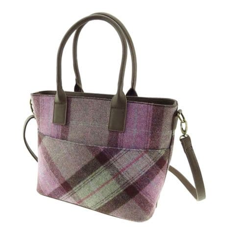 Moon Tweed Ladies Large Tote Bag | Amethyst Tartan Design | Ladies Scottish Gift | LB7028-MC03