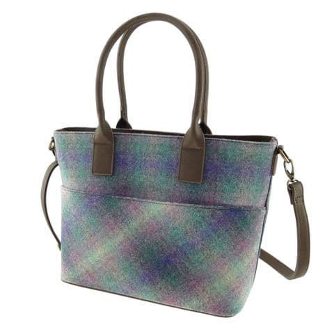 Moon Tweed Ladies Large Tote Bag | Heather Tartan Design | Ladies Scottish Gift | LB7028-MC02