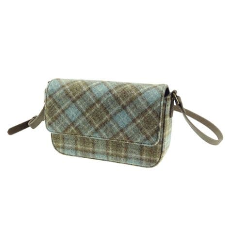 Moon Tweed Ladies Mini Bag in Aqua Natural | Scottish Tartan Crossbody | Women's Gift | LB7010-MC04