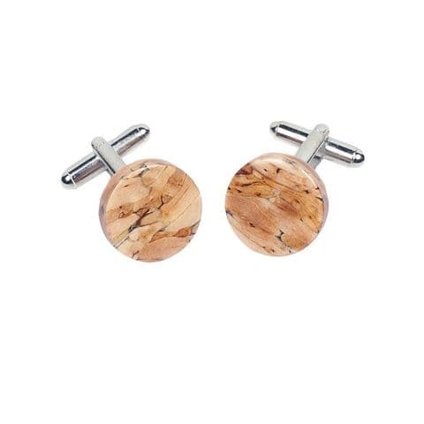 Natural Round Cufflinks HC10N