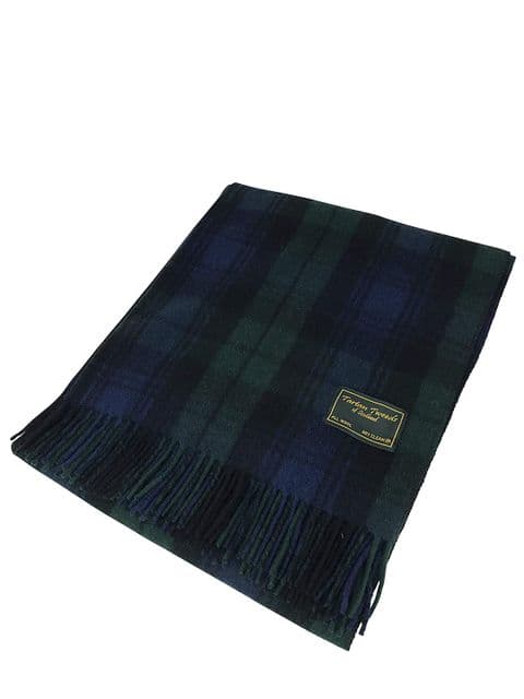 New Scottish Wool Blend Knee Blanket Quality Rug Black Watch