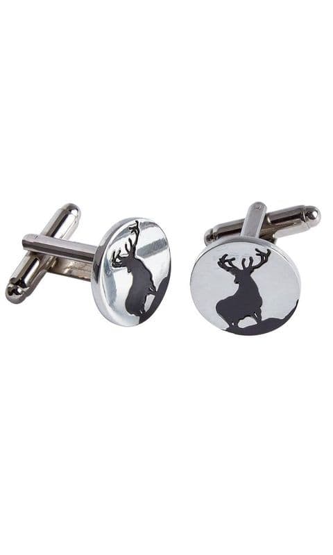 Polished Monarch Stag Cufflinks KCL44P