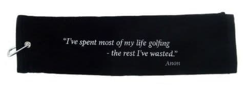 Quote Golf Towel in Black GT1037
