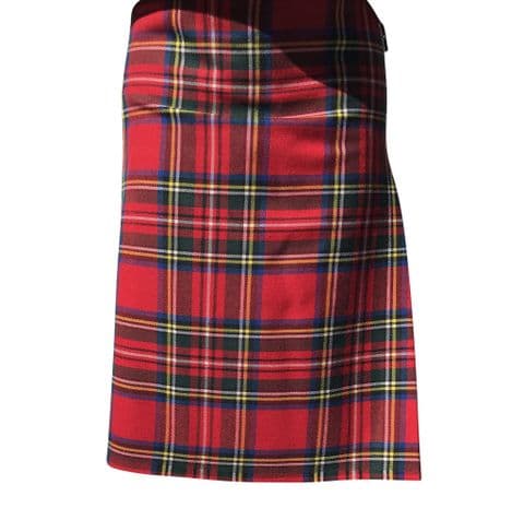 Royal Stewart Tartan 5 Yard Kilt 100% Wool Made in Scotland