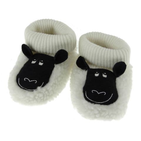 Scottie Sheep Baby Bootees - Soft, Non-Slip, 0-24 Months - Boys & Girls Gift