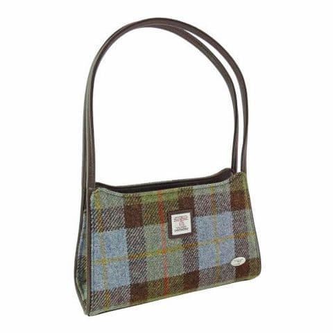 Scottish Harris Tweed 'Fiddich' Small Handbag in MacLeod Tartan LB1242 C-15