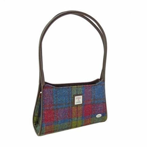 Scottish Harris Tweed 'Fiddich' Small Handbag in Multi Colour Tartan LB1242 C-46