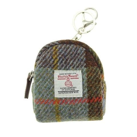 Scottish Harris Tweed Luxury Wool Tartan Micro Bag UK Gift In MacLeod Tartan LB2048 C-15