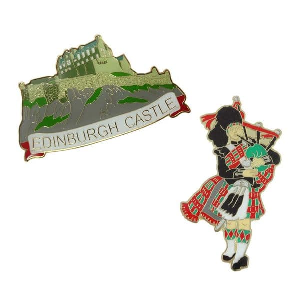 Scottish Metal Fridge Magnet Set - Hand-Painted with Enamel - Premium Quality kitchen Decor Gift