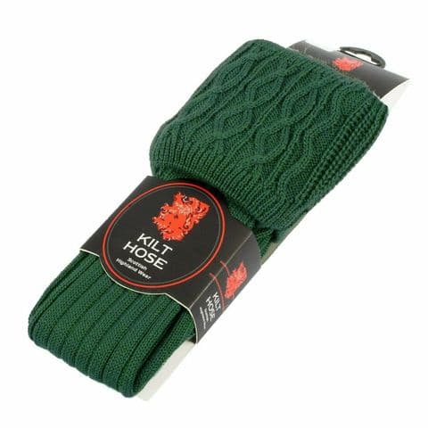 Scottish Pipe Band Luxury Kilt Hose/Socks WoolBottle Green Brand New