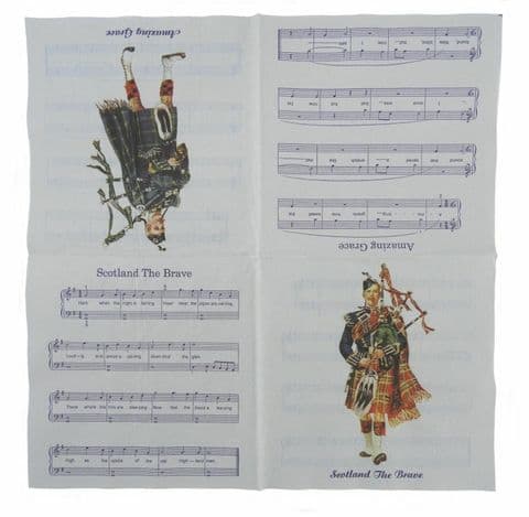 Scottish Piper & Musical Sheets Paper Napkins (Pack of 40)