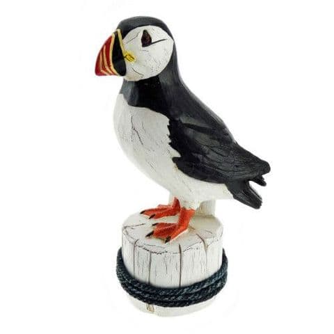 Scottish Puffin on Pier Ornament Figure - 15cm - AM2078