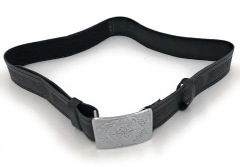 Scottish Traditional 100% Leather Celtic Embossed kilt Belt & Buckle New
