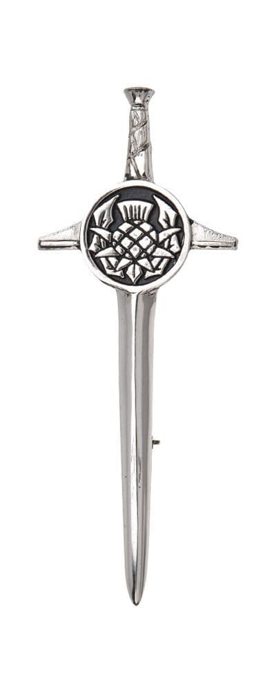 Scottish Traditional Pewter Thistle Kilt Pin Made in Scotland