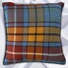 Soft Wool Double-Sided Tartan Cushion Cover, 45cm x 45cm, Checkered Design, Hidden Zipper