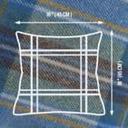 Soft Wool Double-Sided Tartan Cushion Cover, 45cm x 45cm, Checkered Design, Hidden Zipper