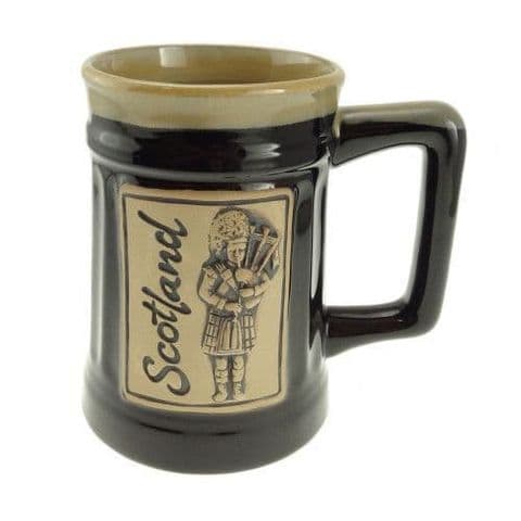 Stoneware Beer Mug - Piper PT1015-BLACK - Gift Set of 1,2 & 4