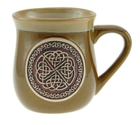 Stoneware Mug with Celtic Circle - Brown PT1008 - Gift Set of 1,2 & 4