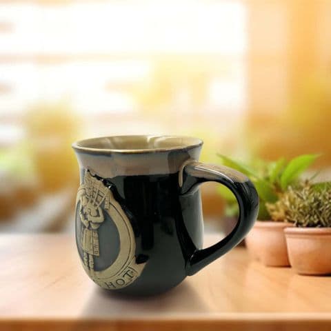 Stoneware Mug with Piper - Black PT1003 - Gift Set of 1,2 & 4