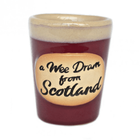 Stoneware Wee Dram Shot Cup - Red PT3011 - Gift Set of 1,2 & 4