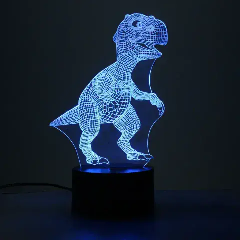 Table Lamp | Dinosaur | Kids & Adults | 7 Colour Change | Touch Control | Night Light