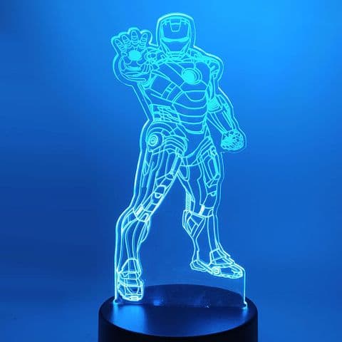 Table Lamp | Iron Man | Kids & Adults | 7 Colour Change | Touch Control | Mood Night Light |
