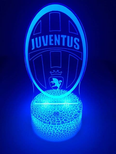 Table Lamp | Juventus FC | Kids & Adults | 7 Colour Change | Touch Control | Night Light |