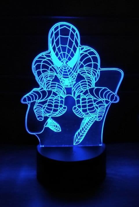 Table Lamp | Spiderman | Kids & Adults | 7 Colour Change | Touch Control | Night Light |