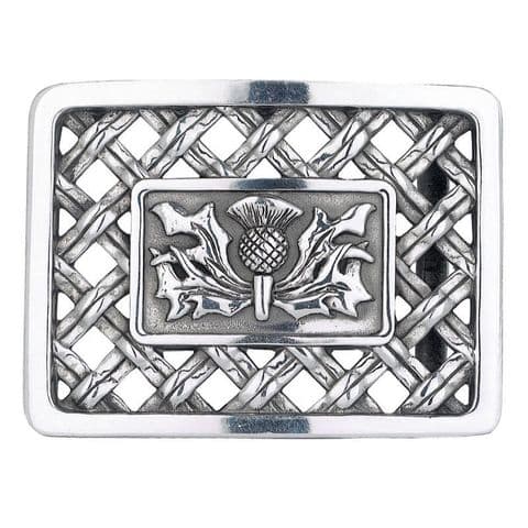 Thistle Open Weave Belt Buckle KB12