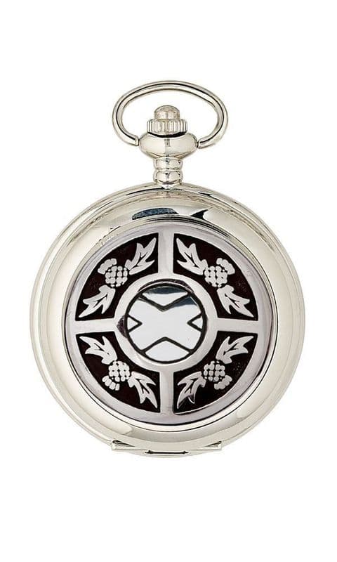 Thistle & Saltire Quartz Pocket Watch Brand New