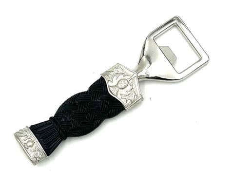 Thistle Top Bottle Opener Sgian Dubh - Scottish Heritage Gift, Pewter , Clan Badge, Made in Scotland