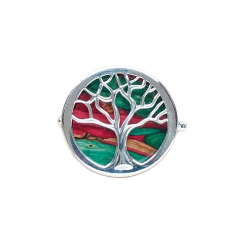 Tree of Life Brooch - Handcrafted Heathergem from Scotland, Unique Scottish Gift