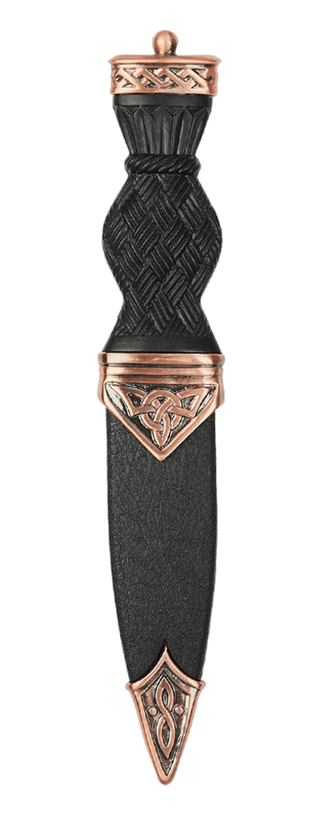 Unique Scottish Celtic Design Sgian Dubh in Copper Finish Made in