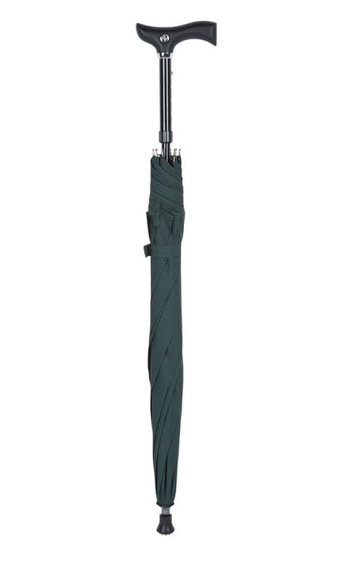 Walking Stick Umbrella – Adjustable Height, Available in Blue, Burgundy & Green, Discreet Support