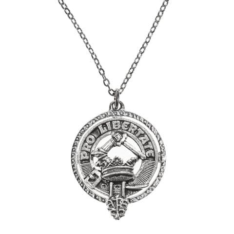 Wallace Clan Pendant | Pure Pewter Metal | Gift Presentation | 18" chain | Premium Elegant Necklace