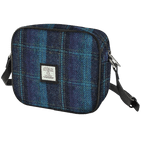 Women's Authentic Harris Tweed Mini Bag in Unique Blue & Turquoise Check LB1210-COL 119
