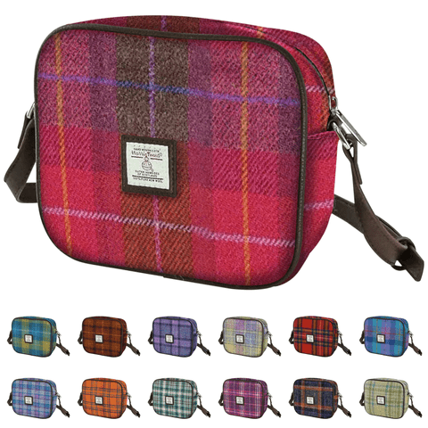 Women's Authentic Harris Tweed Mini Bag in Unique Deep Pink Tartan LB1210-COL 52