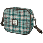 Women's Authentic Harris Tweed Mini Bag in Unique Duck Egg and Cream Check LB1210-COL121
