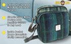 Women's Authentic Harris Tweed Mini Bag in Unique Duck Egg and Cream Check LB1210-COL121