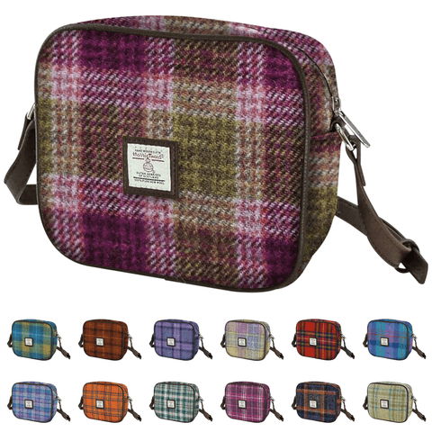 Women's Authentic Harris Tweed Mini Bag in Unique Heather Check LB1210-COL 125